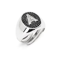 Ring Anellissimi Woman Letters in Steel Zirconia ARZLTR/L - ARZLTR/L